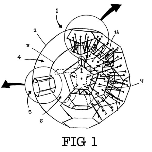 drawing from patent 270146 of a double skin sphere